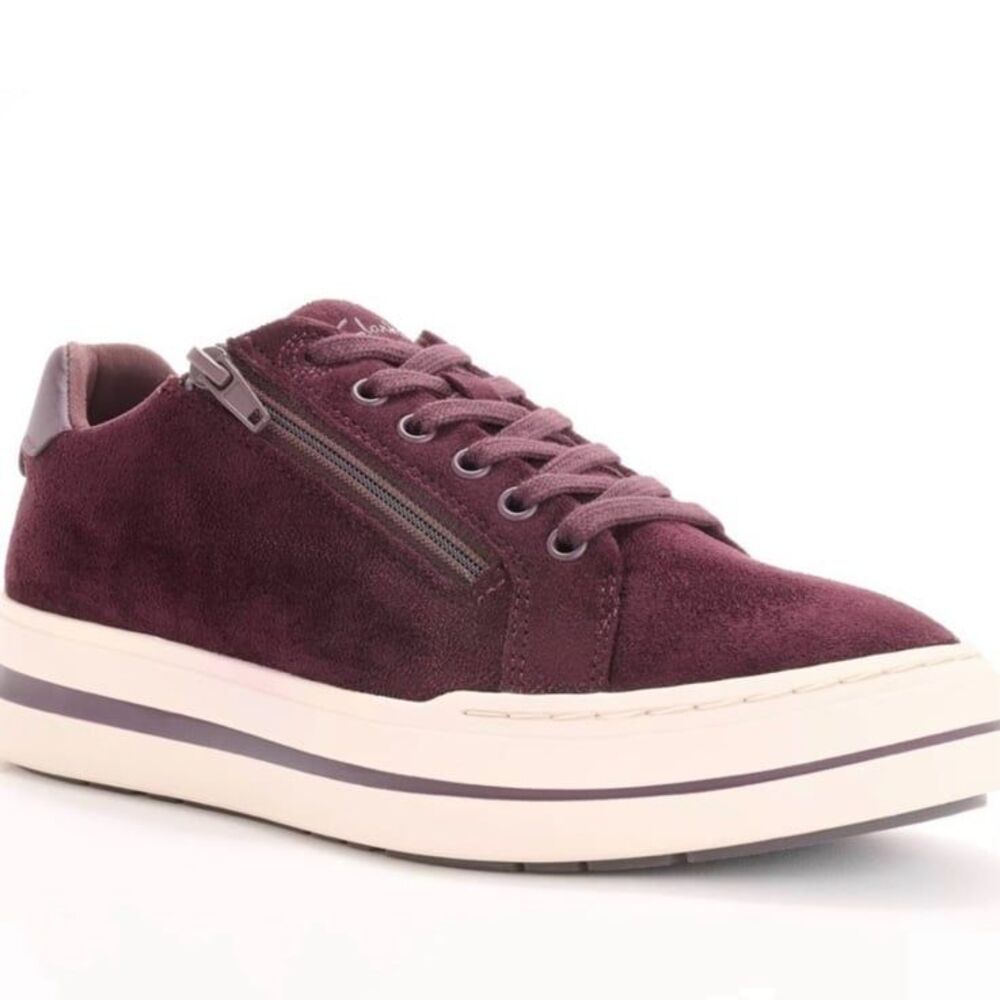 Clark’s Cloud Steppers Audreigh Sky Plum Purple Platform Sneakers Womens 6.5 NIB